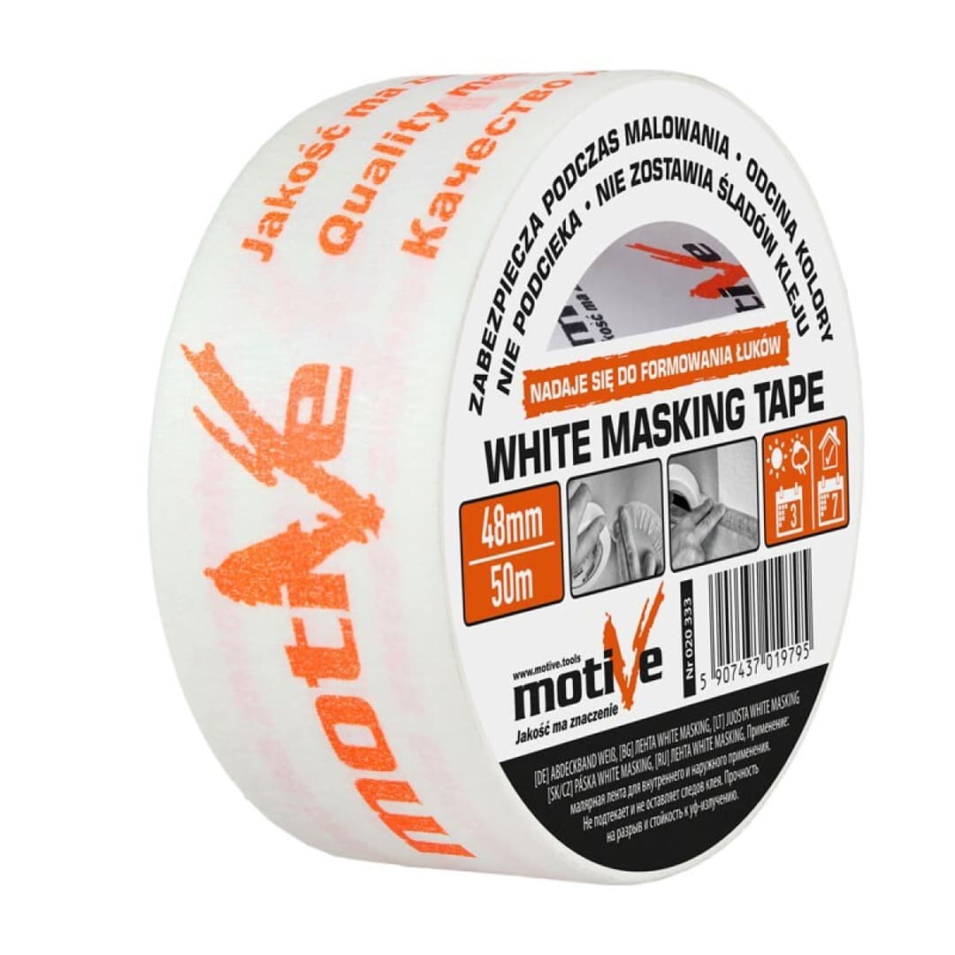 Banda MOTIVE  WHITE MASKING 48mmx50m  020333