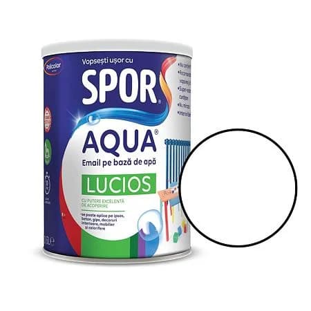 SPOR AQUA email lucios 2.5l ALB, pe baza de apa