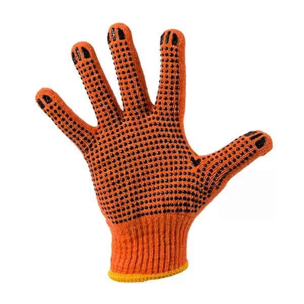 Manusi din bumbac portcalii cu puncte negre din PVC  373109