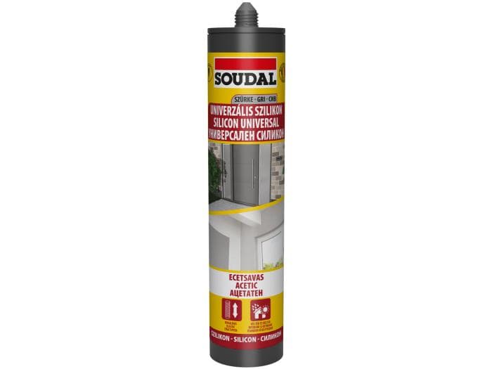 SOUDAL Silicon universal, gri, 280ml 109711
