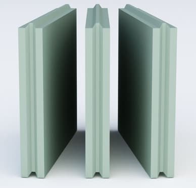 Placa de ipsos cu falt, 666 x 500 x 80 mm,hidrofuga