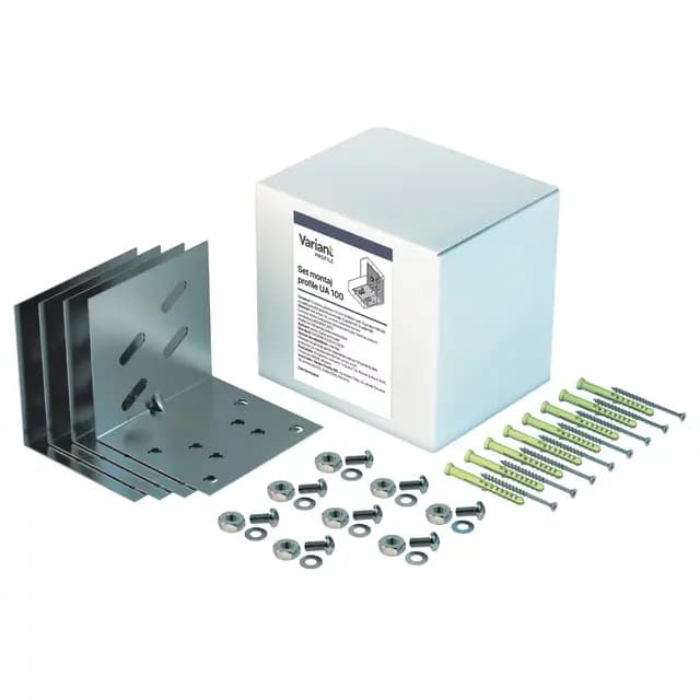 Set Coltar pentru profile UA  50 (4 buc coltar, dibluri, surub)